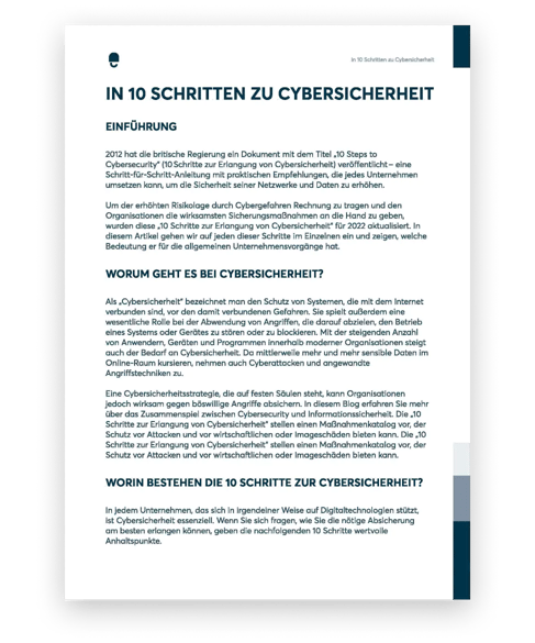 Look Inside 10 Steps to Cyber Security - page 2 DE