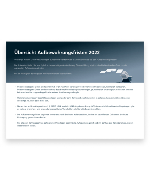 Look Inside Aufbewahrungsfristen 2022 – 2