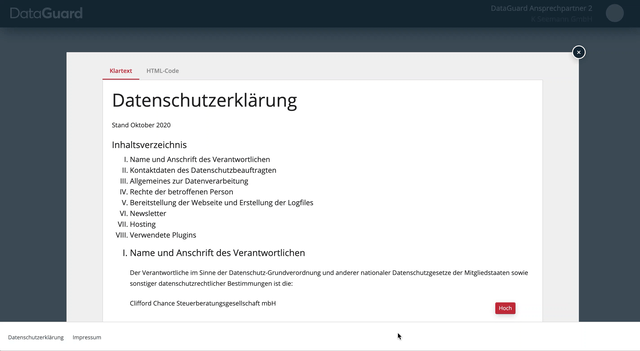 De-Privacy Policy Generator