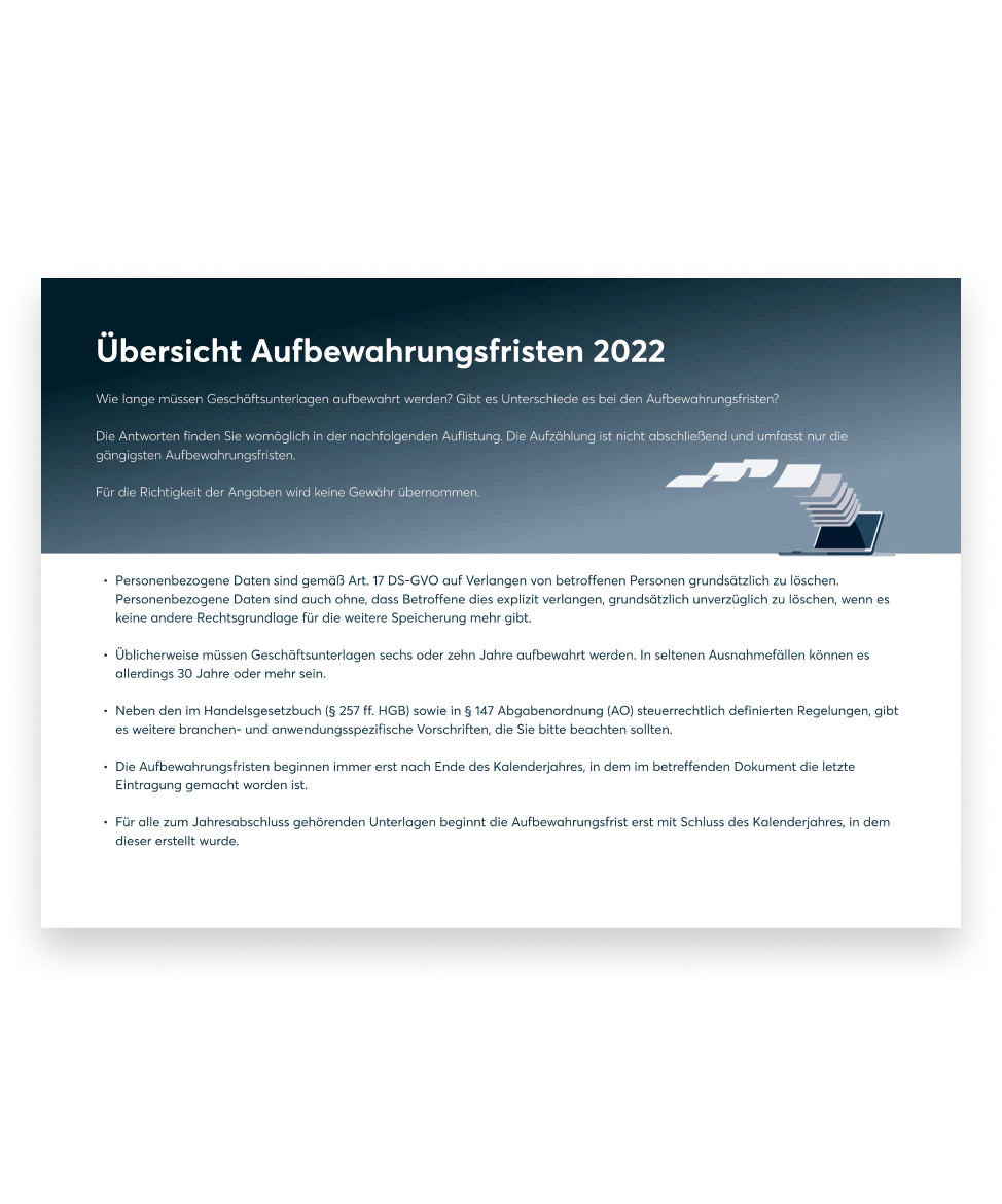 Look Inside Aufbewahrungsfristen 2022 – 2