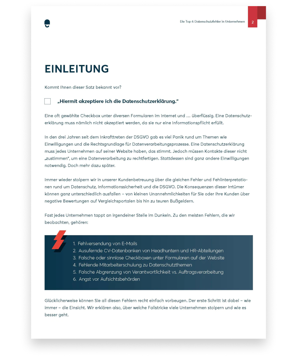Datenschutzfehler, Datenpannen und DSGVO Bußgelder vermeiden