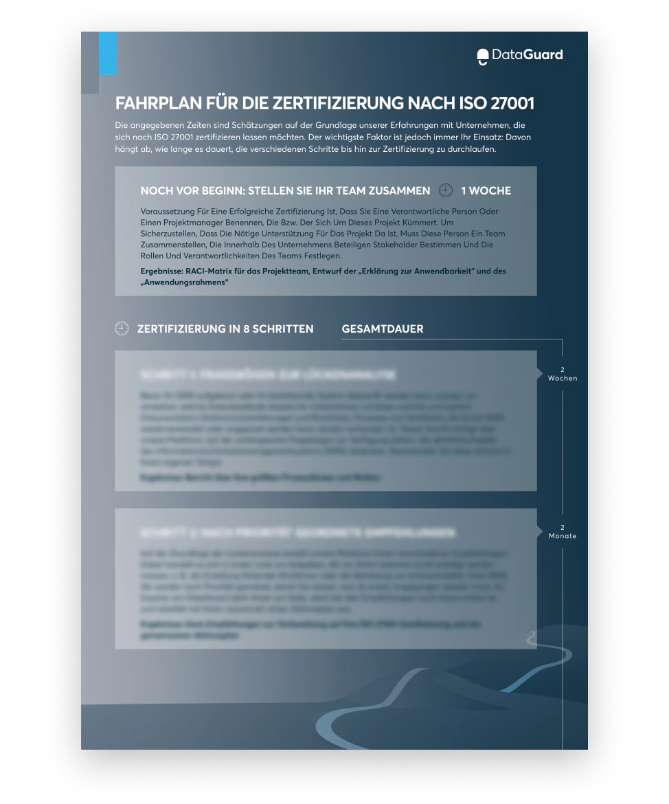 ISO 27001 Roadmap - Schritt für Schritt zur Zertifizierung
